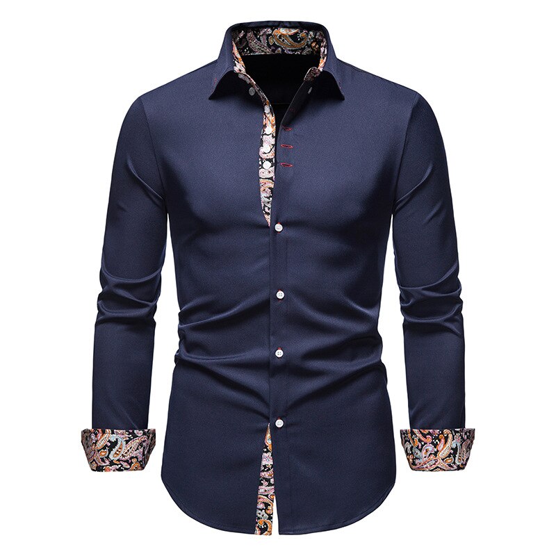 Men's Classic Long-Sleeve Button-Down Shirt