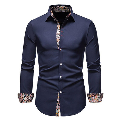 Men's Classic Long-Sleeve Button-Down Shirt