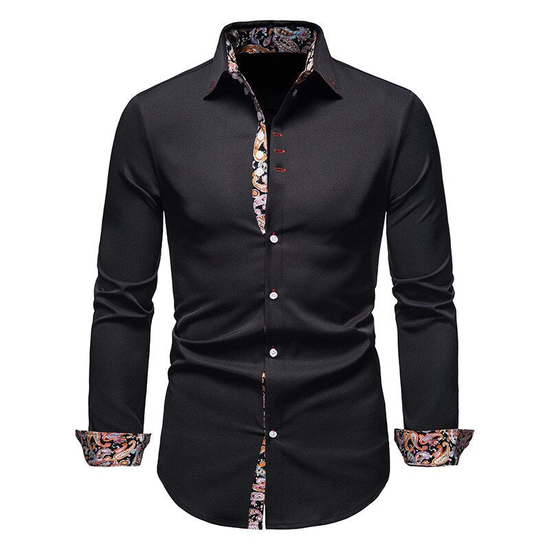 Men's Classic Long-Sleeve Button-Down Shirt