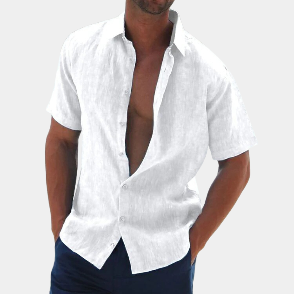 Men's Linen Short Sleeve Shirt