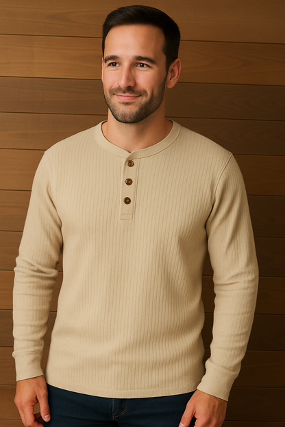 Men's Waffle Knit T-Shirt Comfort