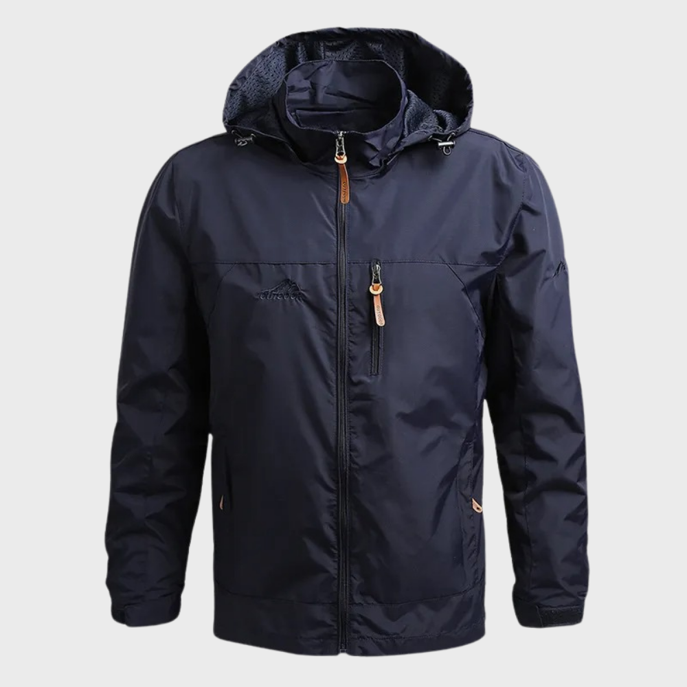 Men's Lightweight Windbreaker Hooded Jacket