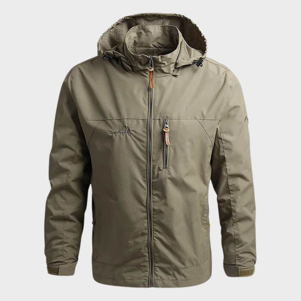 Men's Lightweight Windbreaker Hooded Jacket