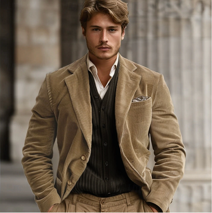 Men's Corduroy Blazer Elegant Classic