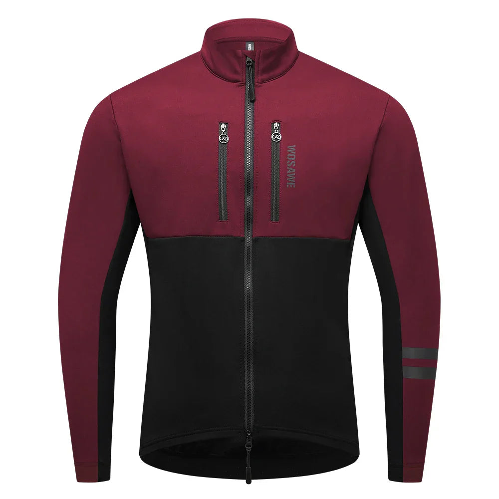 Herren Fahrradjacke Winddicht Thermofleece Reflektierend