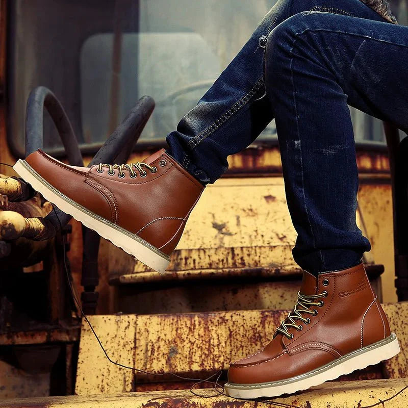 Stylische Mokassin Stiefel Bequem Streetwear - IdealeKleiden