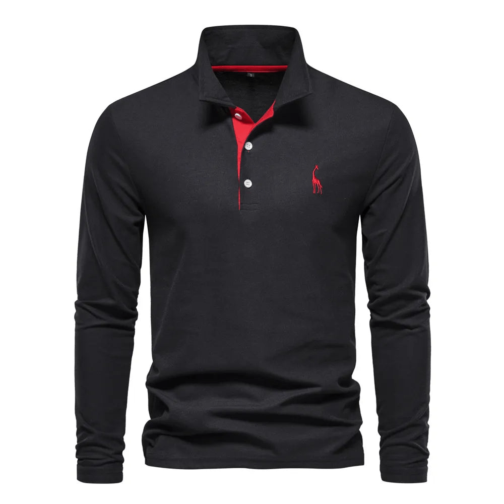 Elegant Long-Sleeved Polo Shirt for Women