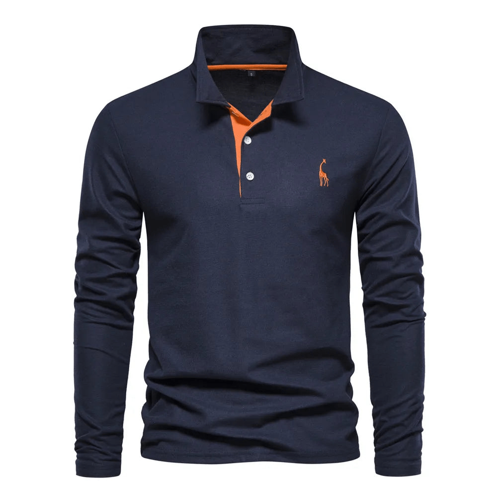 Elegant Long-Sleeved Polo Shirt for Women
