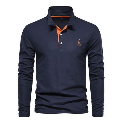 Elegant Long-Sleeved Polo Shirt for Women