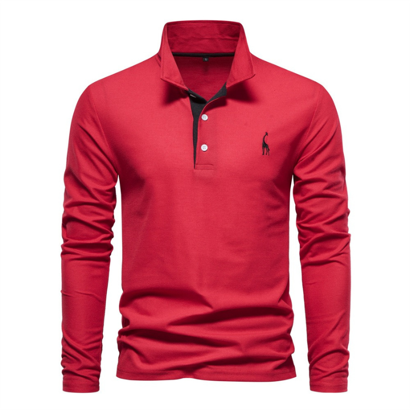 Elegant Long-Sleeved Polo Shirt for Women