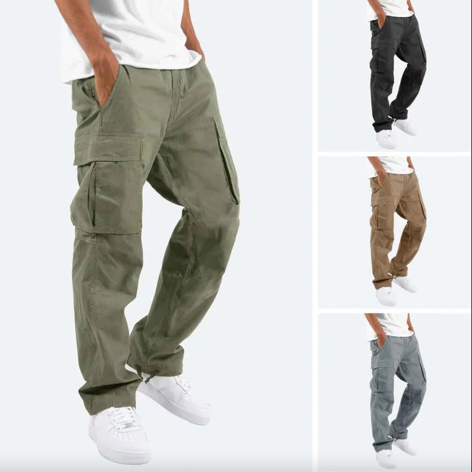 Bequeme Cargo-Hose Locker Sitz mit Vielen Taschen - IdealeKleiden