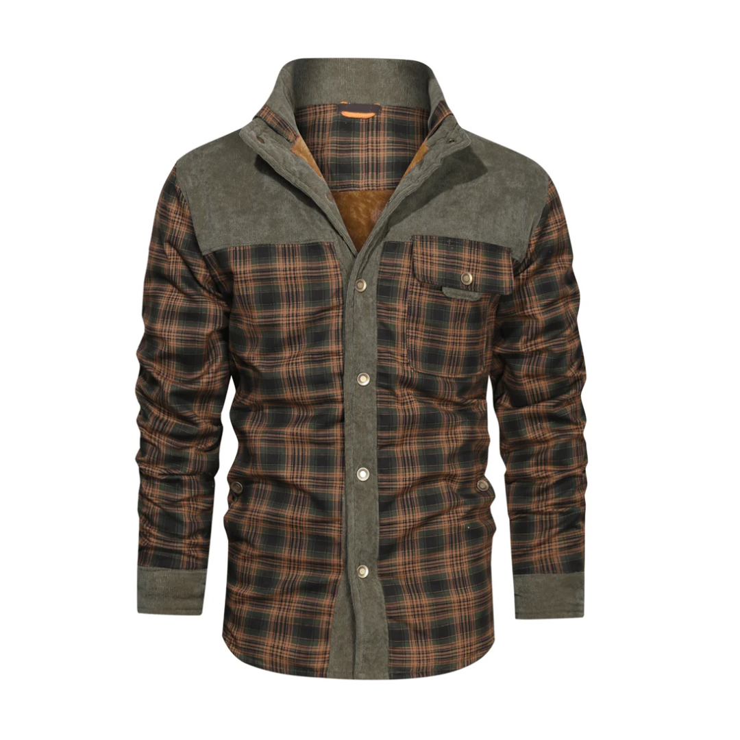 Women's Lightweight Insulated Plaid Winter Jacket