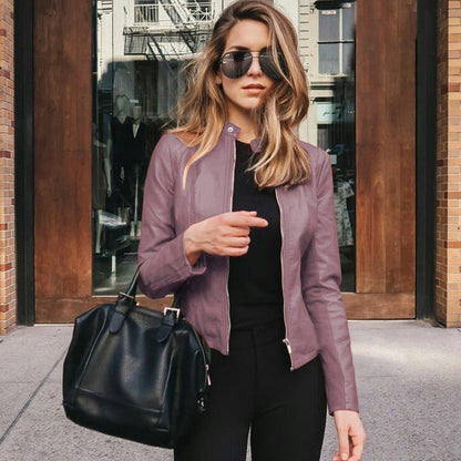 Women's Slim Fit Leather Jacket