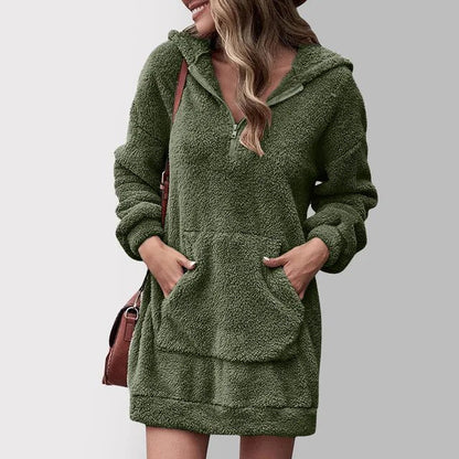 Soft Hooded Sweatshirt Dress