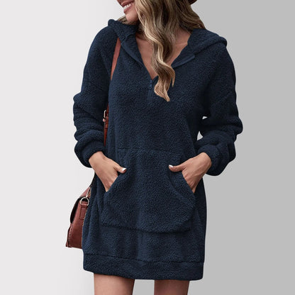 Soft Hooded Sweatshirt Dress