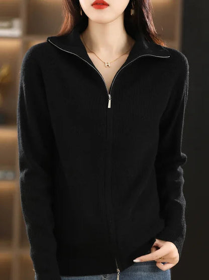Stylish Sweatshirt Soft Knit High-Neck Comfortable