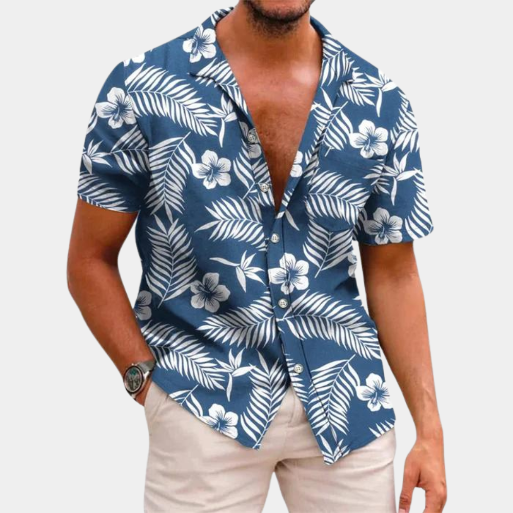 Men's Short Sleeve Floral Shirt