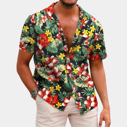 Men's Short Sleeve Floral Shirt