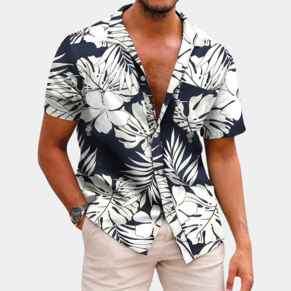 Men's Short Sleeve Floral Shirt