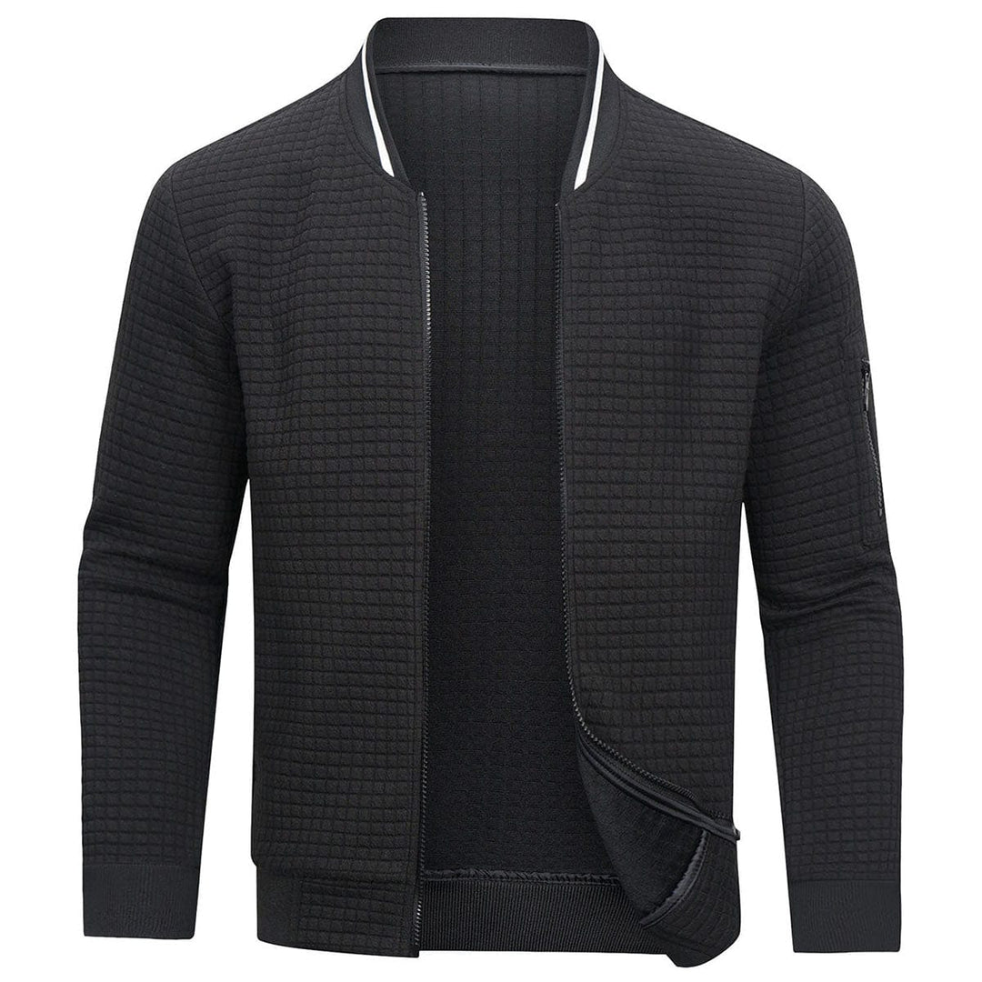 Herren Cardigan Langarm Reißverschluss Freizeitmode - IdealeKleiden