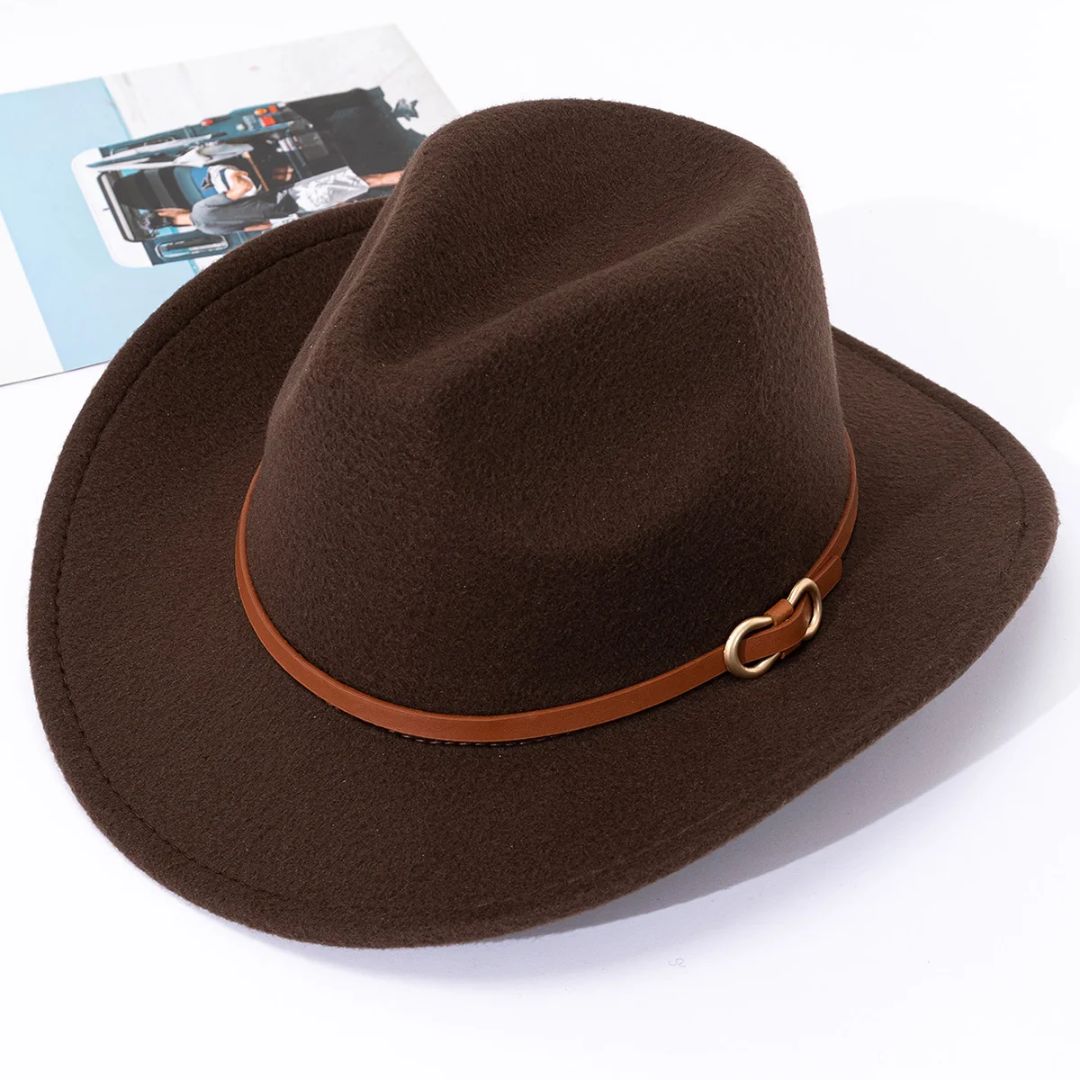 Men's Hat Leather Look Traditional