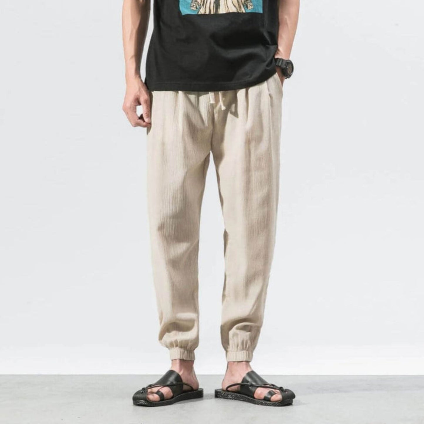 Comfortable Men's Joggers Lightweight Drawstring