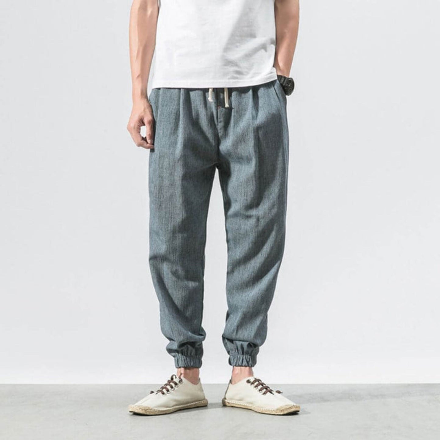 Comfortable Men's Joggers Lightweight Drawstring
