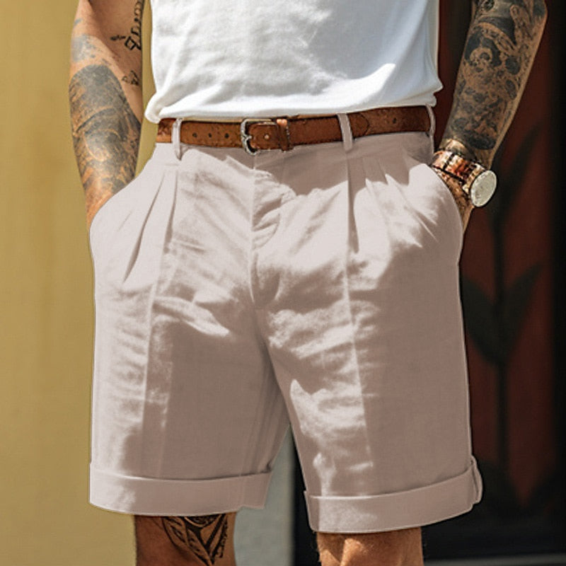 Men's Linen Shorts Summer Comfortable Cotton
