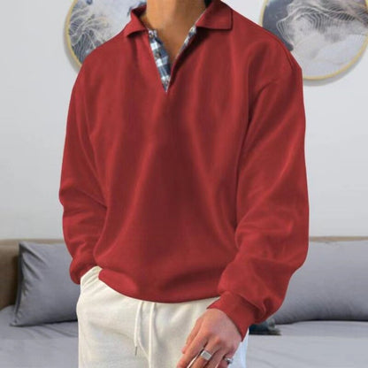 Men's Loose Fit Collared Sweatshirt