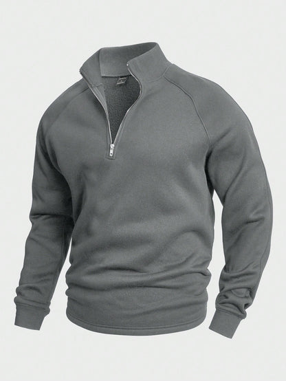 Men's Warm Half-Zip Winter Sweater