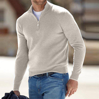 Men's Pullover With Front Zipper
