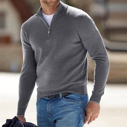 Men's Pullover With Front Zipper