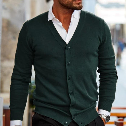 Men's V-Neck Cardigan Modern