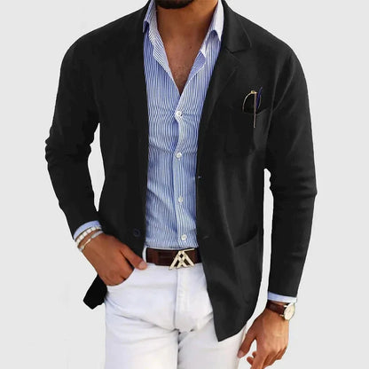 Men's Button-Up Cardigan with Pockets