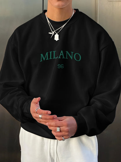 Men's large crew neck sweatshirt with print