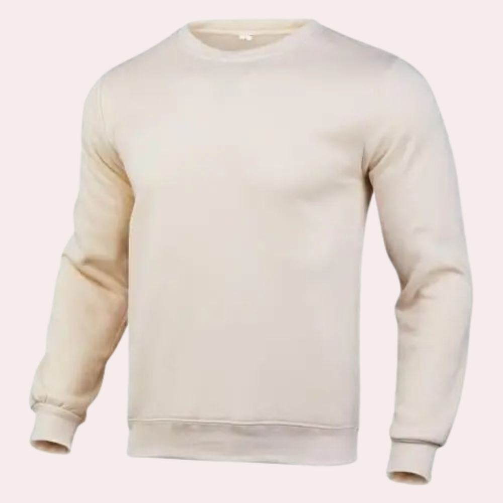 Herren Sweatshirt Einfarbig Rundhals - IdealeKleiden