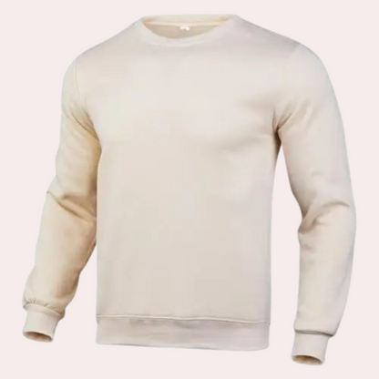Herren Sweatshirt Einfarbig Rundhals - IdealeKleiden
