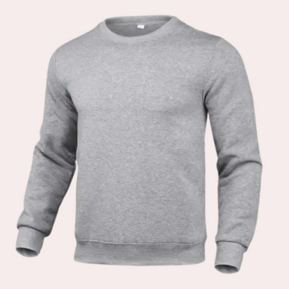 Men's Sweatshirt Solid Color Crew Neck