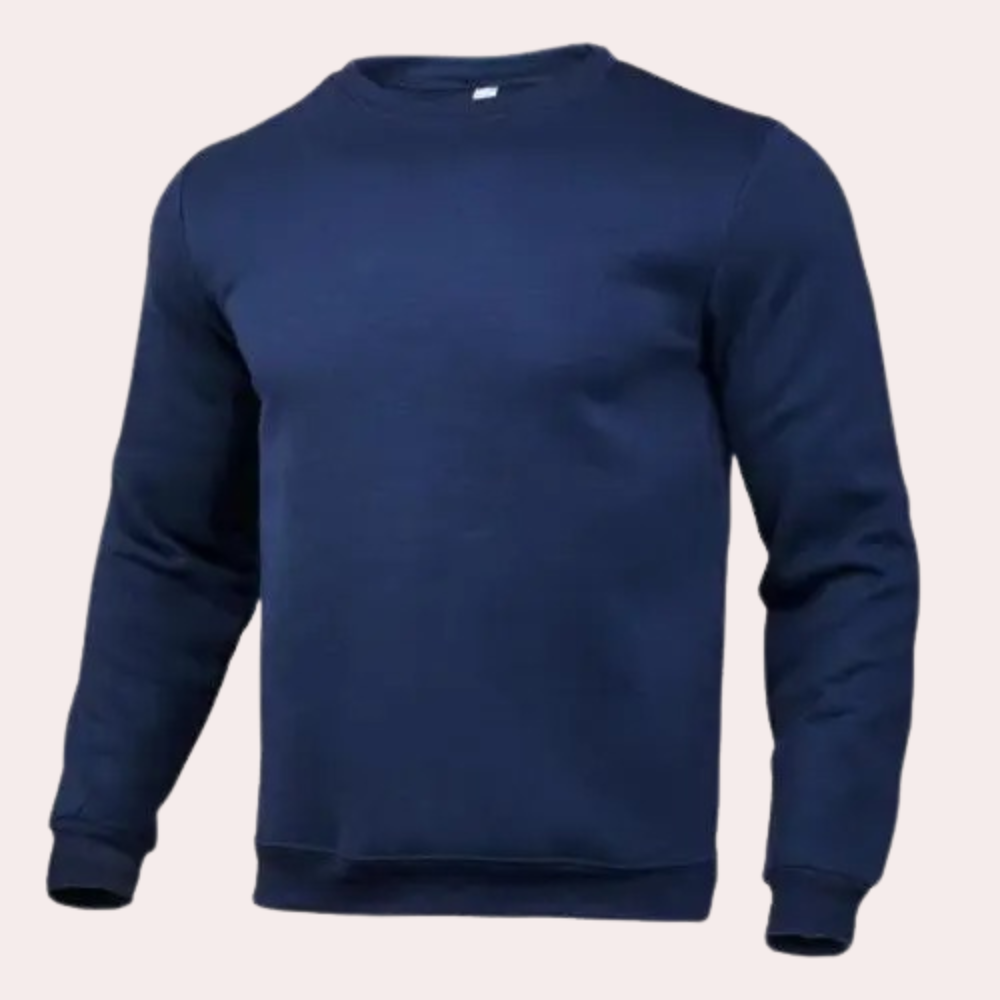 Men's Sweatshirt Solid Color Crew Neck