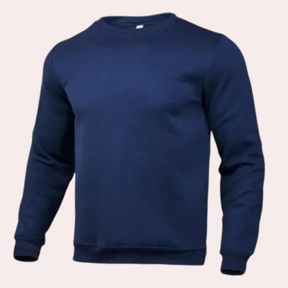 Men's Sweatshirt Solid Color Crew Neck