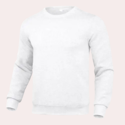 Men's Sweatshirt Solid Color Crew Neck