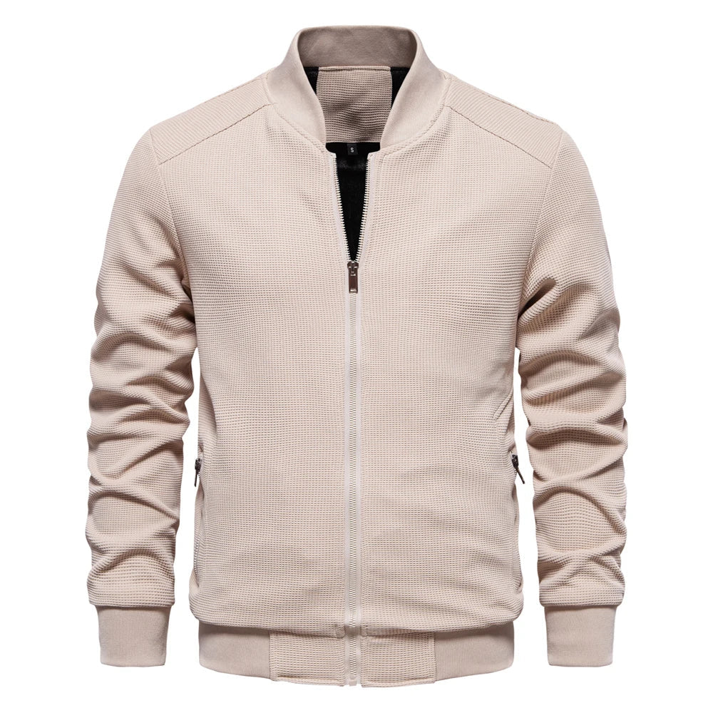 Men's Bomber Jacket Zipper Pockets Sporty