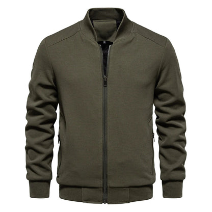 Men's Bomber Jacket Zipper Pockets Sporty