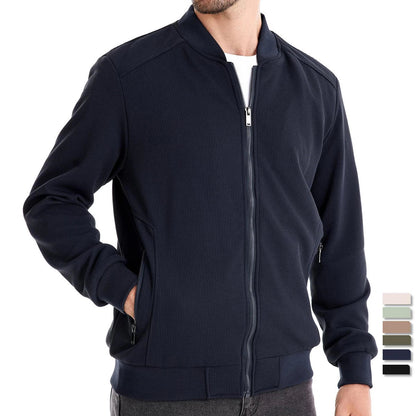 Men's Bomber Jacket Zipper Pockets Sporty
