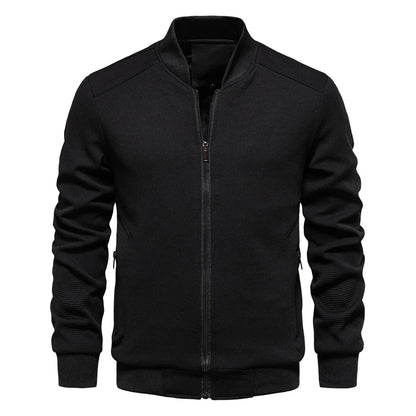 Men's Bomber Jacket Zipper Pockets Sporty