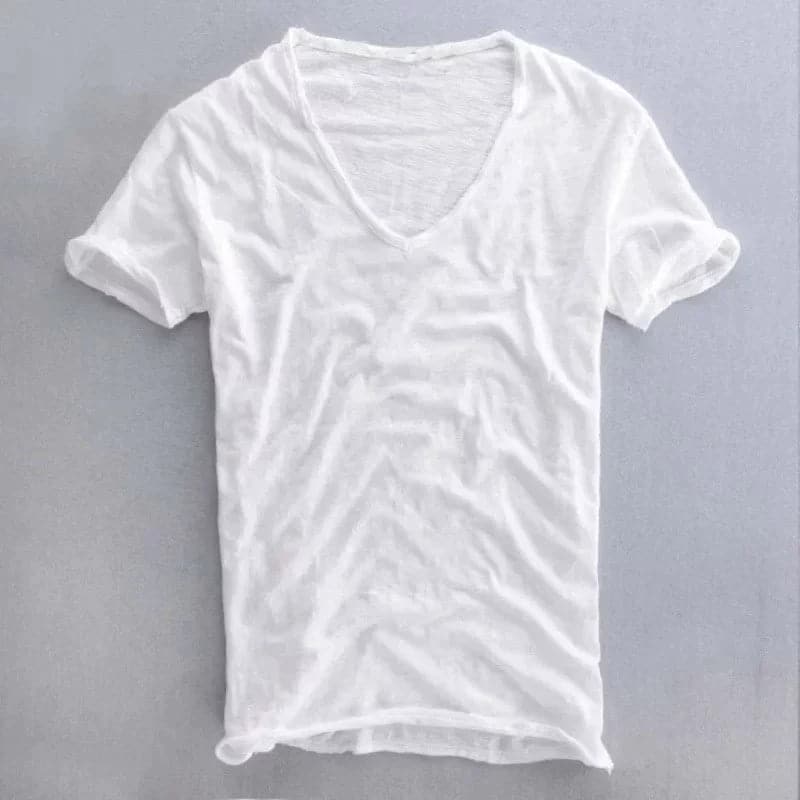 Men's V-Neck T-Shirt Lightweight Cotton