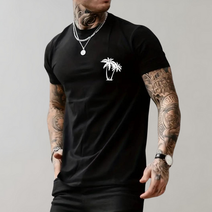 Men's Summer Palm Tree Short-Sleeve T-Shirt