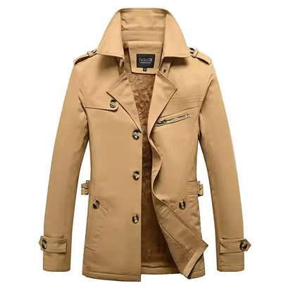 Stylish winter coat with turn-down collar