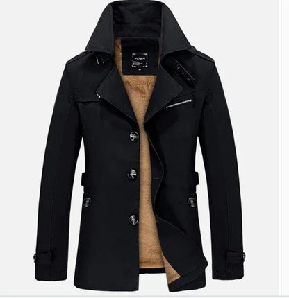 Stylish winter coat with turn-down collar