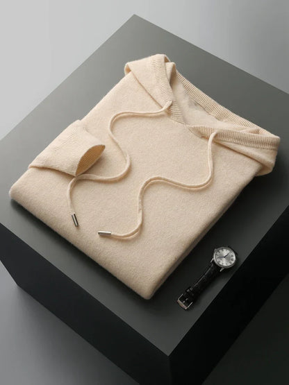 Warme Damenhoodie aus Merinowolle